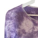 BP Nordstrom NEW purple ivory tie dye long sleeve lace crew neck XS Photo 1