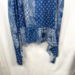 Soft Focus Plus Size 30/32W Top Blue Patchwork Handkerchief Sleeveless Tank 1709 Photo 3