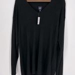Gap V-Neck Merino Wool Blend Oversized Sweater Size Large Black New with tags! Photo 1