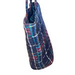 Vera Bradley  Velvet Scottie Dog Blue Red Quilt Plaid Tote Christmas Bag Holiday Photo 4