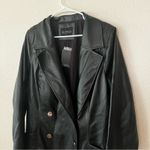 Eloquii  black faux leather double breasted jacket NEW 22 Photo 1
