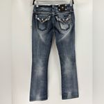 Miss Me  buckle blue beaded embroidered vintage 90s 2000s Y2K bootcut jeans 28x33 Photo 1