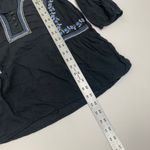 American Eagle  Outfitters Black & Blue Embroidered Boho Top XS Photo 6