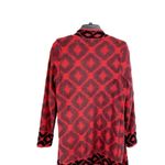 Lucky Brand  Oversized Aztec Wrap Cardigan Red Black Size Small Photo 3