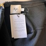 NWT Aje Exclusive Rushes Raffia Ribbed Midi Dress Black Size Large Photo 8