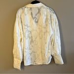 HYFVE ✨ Women’s Off White Floral Sheer Top Button Down Large Photo 9