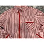 Victoria's Secret  Festive Flannel Velvet Trim Sleep Shirt Medium M NWOT Photo 1