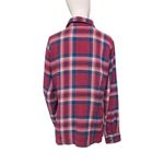 Patagonia  Organic Cotton Plaid Flannel Shirt Women Size 10 Red Blue Sustainable Photo 2