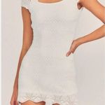 Love Shack Fancy Gypsum White Elvirie Crochet Mini Dress - Large Photo 2