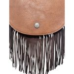 Justin Boots NWT! Justin Whipstitch Fringe Western Brown Saddle Shoulder Crossbody Bagv x Photo 3