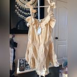 Chelsea and Violet Cassia Guaze Square Neck Ruffle Hem Romper Photo 3