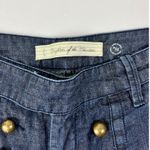 Anthropologie Daughters of the Liberation Denim Shorts Gold Button Detail Size 4 Photo 2