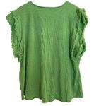 Belle Beach Kim Gravel Green V Neck Ruffle Sleeve Tunic Shirt Top Plus Size Size undefined Photo 2