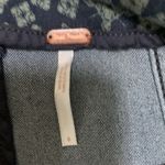 Free People  Denim Stretchy Mini Skirt Size 6 dark blue & green diamond pattern Photo 2