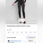 Vervet Flying Monkey Women’s Black High Rise Skinny Ankle Jeans Size 28 Stretch Photo 1