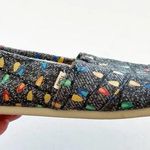 Toms Gray Classic Canvas Slip-on Flats Christmas Bulbs Women’s Size 8 Warm Lined Photo 1