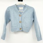 Electric & Rose Ice Blue Merino Wool Cashmere Blend Cora Cardigan Sweater XS Photo 0