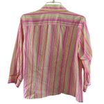 Lilly Pulitzer  button front shirt striped multicolored compact cotton Sz 12 Photo 1