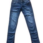 Miss Me  signature cuffed skinny jeans 26 low rise dark wash stretch rhinestones Photo 0