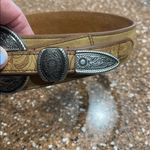 Western conch style buckle Brown Leather Belt size small Photo 1