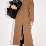 ZARA Brown Tan Long Shirt Dress with Pockets Photo 2