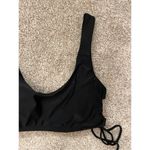 Hollister Swim Black Scoop Lace Up Side Tie Bikini Top, L Photo 1