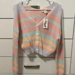 Jessica Simpson  Pastel Stripe Cardigan NWT Photo 0