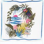 A New Day A‎ New Day Scarf Wrap Tropical Print Toucan Beach Island Large Fringe Photo 0