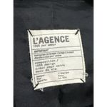 L'Agence  Womens Blazer Size 6 Black One Button Lined Relaxed Solid Pockets Work Photo 2