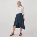 Pact Women's French Navy Coastal Double Gauze
Wrap Skirt Size Medium Photo 8
