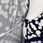 CAbi Perfect Wrap Dress Navy & White Polka Dot Midi Large Photo 8