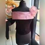 Vintage 90s Cachet black velvet off Photo 2