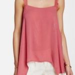 Free People Intimately Dobby Dot Rose Pink Lace Trim Camisole Medium Cami Tank Photo 0