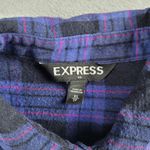 EXPRESS  Women's Long Sleeve Shirt Plaid Flannel Size XS Photo 2