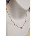 Vintage Gold Station Tone Sphere Pendant Necklace Movable Anniversary y2k Jewelr Photo 1