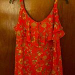Summer Floral Top by NY & Company Orange Size L Photo 1
