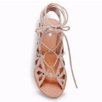 Vintage Mossimo Nadine Ghillie Lace Up Sandals Tan Neutral Boho Y2K Gladiator 7 Photo 1