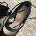 BCBGeneration Black Block High Heels Ankle Wrap Around Straps Shoes Size 8.5 Photo 6