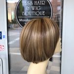 Wig blonde bob Alopecia Hairloss human hair blende Photo 4