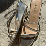 Unisa  Unkindred Metallic Strappy Wedge NWT Photo 0