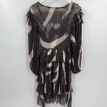 Zimmermann Painted Heart Tier Mini Dress Charcoal Brushstroke Size 0 US 4 NWT Photo 2