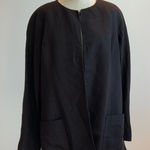Ellen Tracy Dark Brown Stylish Linen Blend Jacket sz 16 Photo 0