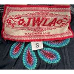 Johnny Was JWLA Black Dress Off Shoulder Long Sleeve Floral Embroidered Size S Photo 7