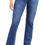 Levi's Levi’s Curvy Bootcut Blue Denim Jeans Medium Wash Women’s W33 L32 Mid Rise Flare Photo 0