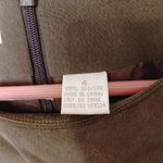 Dana Buchman  Dresses Size 4 Dark Olive Green Belt 100% Silk Career Midi Dress Photo 3