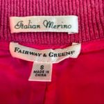 Fairway & Greene Sweater Jacket Italian Merino Wool Golf‎ Pink Full Zip Small Photo 8