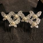 Set of 6 Silver Bridal Hair Pins Photo 6