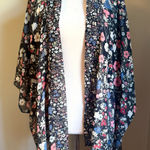 Jessica Simpson Cottage core boho‎ fairy vibes  Floral Maternity kimono coverup up blue pink Photo 0