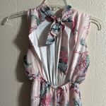 Pink and Gray Mock Neck Romper Size M Photo 6