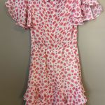 Here Comes the Sun  ruffled mini dress with Tie red/pink color size XS Photo 5